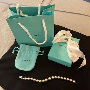 Tiffany & Co. HardWear Sterling Silver Ball Bead Chain Bracelet 7 inches